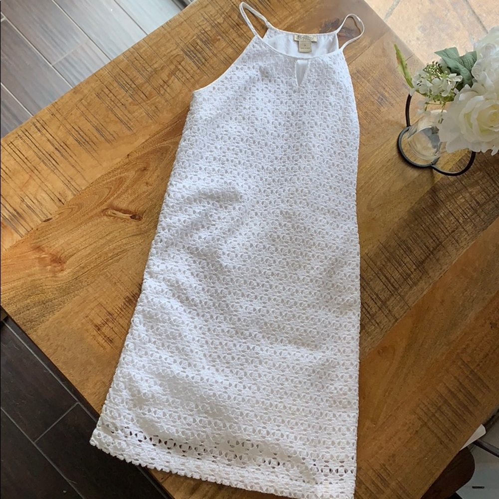 White eyelet dress